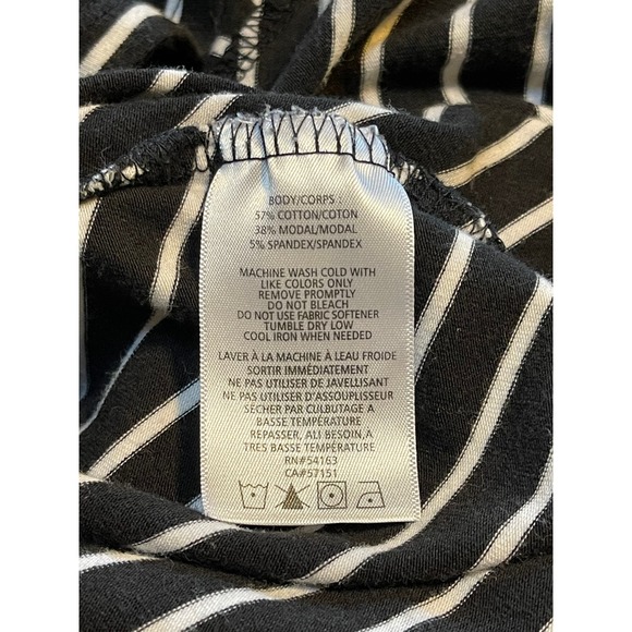 Womens Marc New York Black White Striped High Low‎ Sleeveless Dress XS - Picture 7 of 7